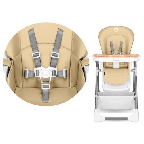 Chaise haute pour bebe-beige- lionelo