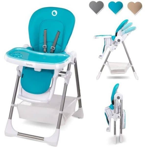 Chaise haute pour bebe-truquoise- lionelo
